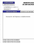 Recibo de inscripción cancelado